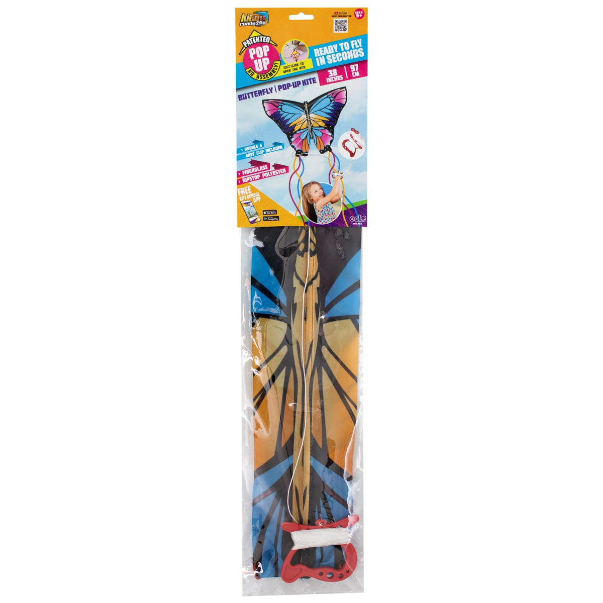 Kites Ready 2 Fly Butterfly Blue Pop Up Kite