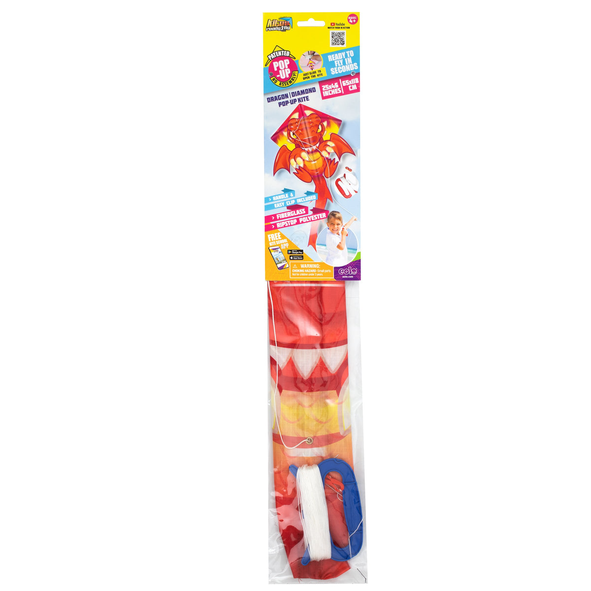 Kites Ready 2 Fly Dragon Shape Pop Up Kite
