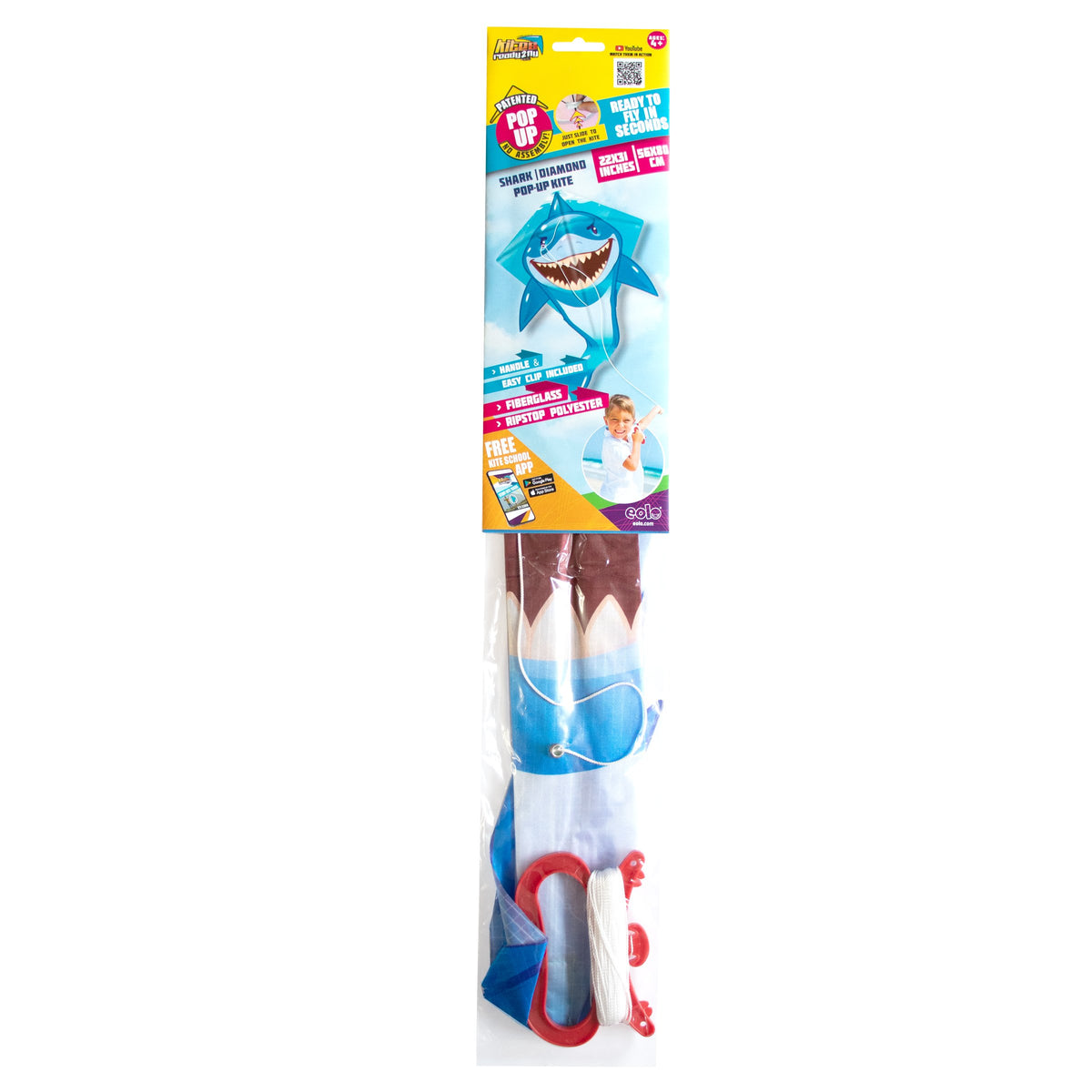 Kites Ready 2 Fly Shark Shape Pop Up Kite