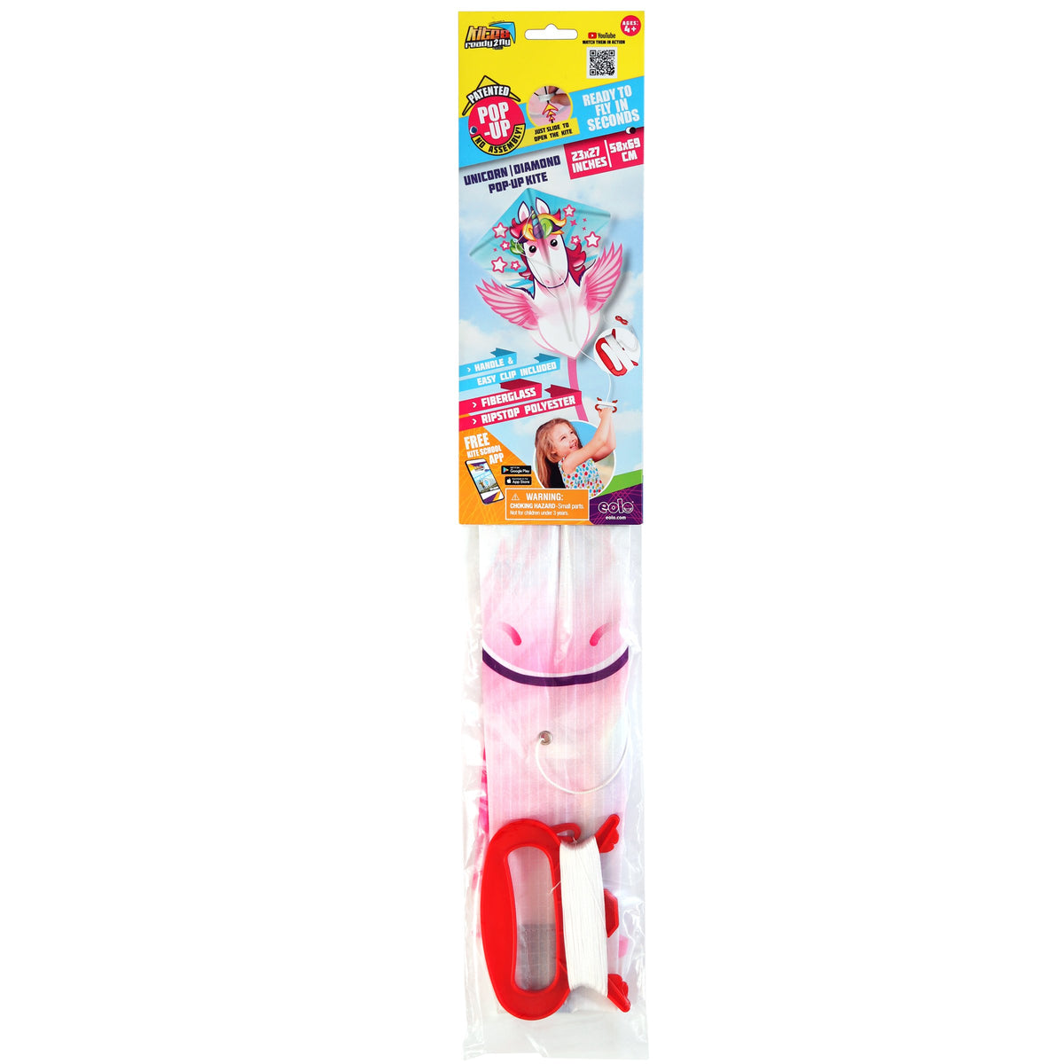 Kites Ready 2 Fly Unicorn Shape Pop Up Kite