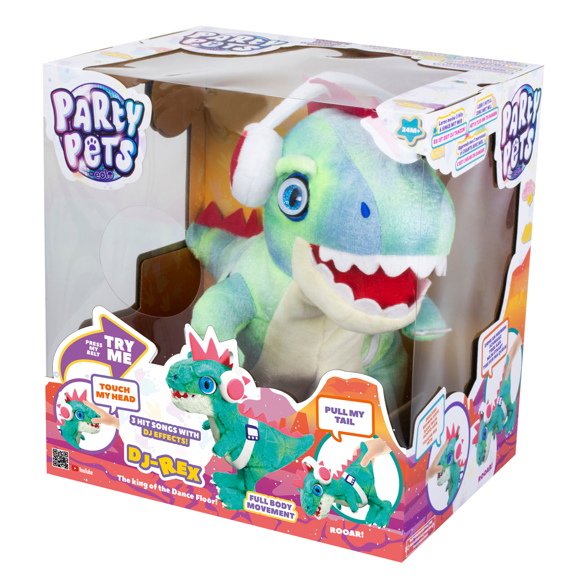 Party Pets DJ Rex The Dancing Dinosaur Electronic Plush