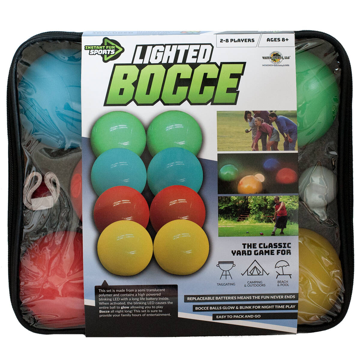 Light Up Bocce Set Outdoor Game
