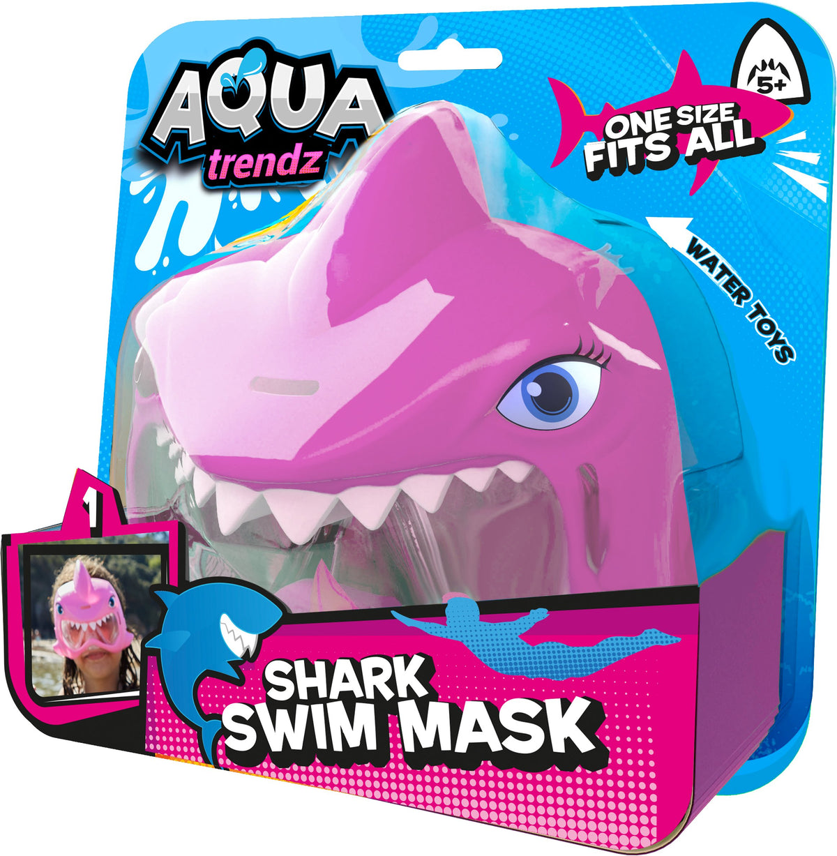 Pink Shark Swim Mask