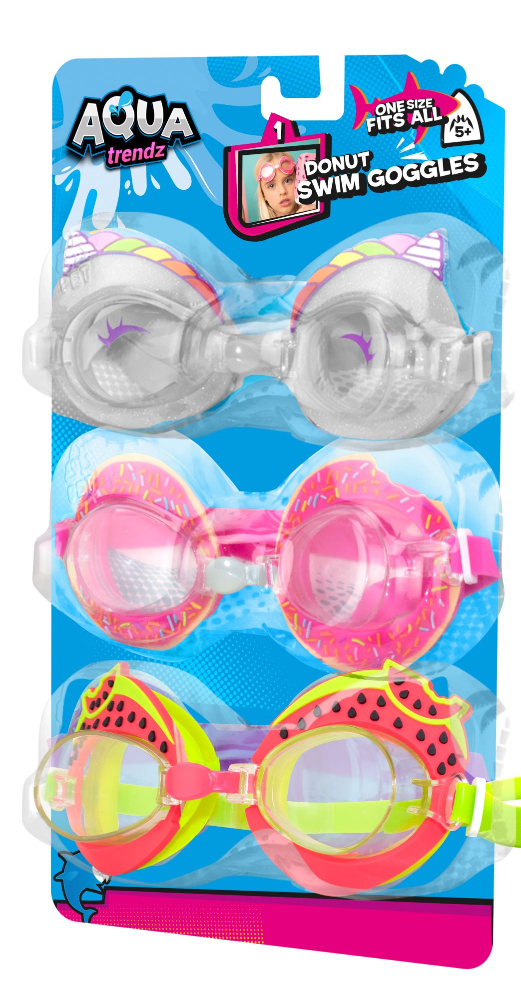 3 Pack Assorted Girls' Goggles