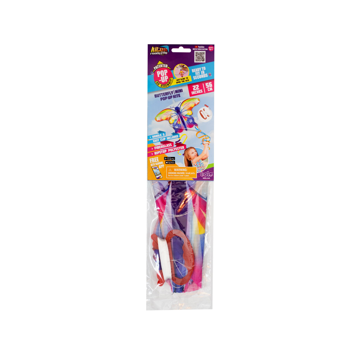 Kites Ready 2 Fly Butterfly Mini Nylon Pop Up Kite