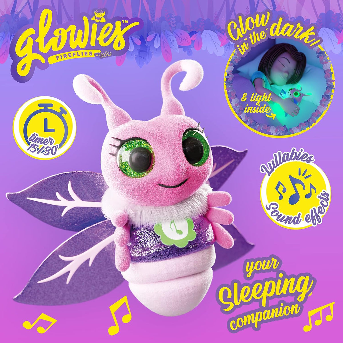 Glowies Firefly Plush Pink