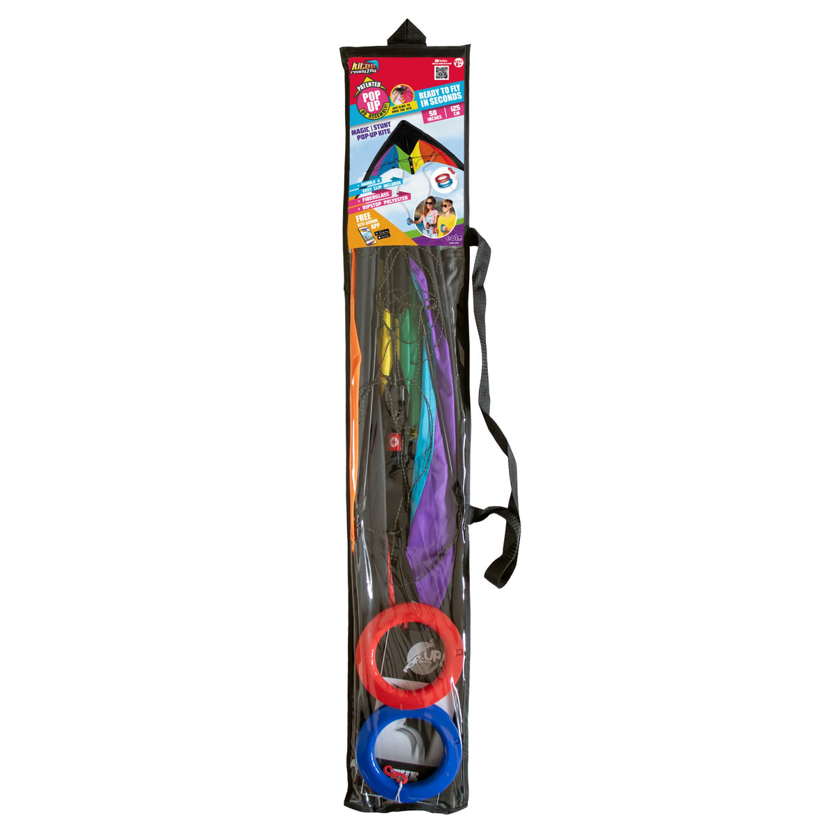 Kites Ready 2 Fly Magic Rainbow Stunt Pop Up Kite